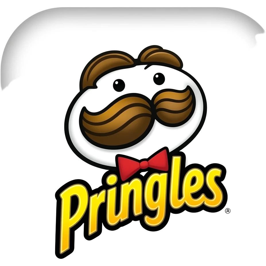 White square not rounded with pringles logo emoji