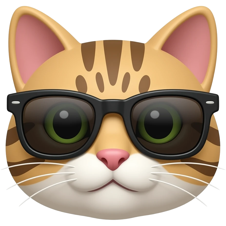 Cat wearing sunglasses emoji