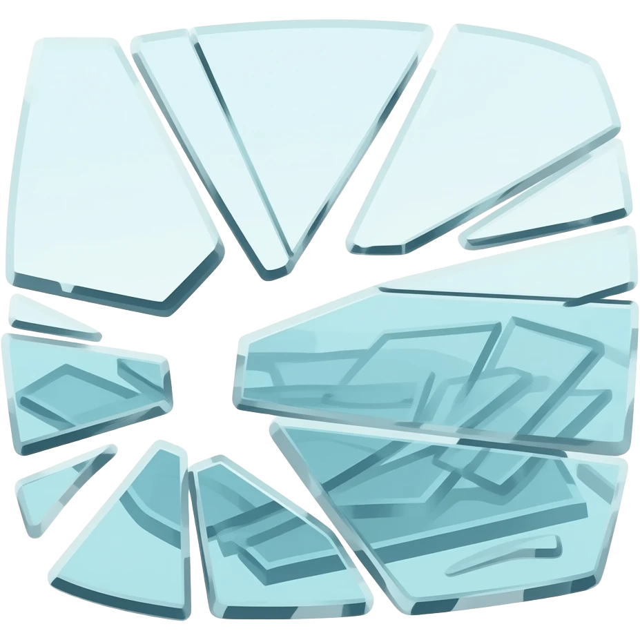 Small pieces of broken glass emoji