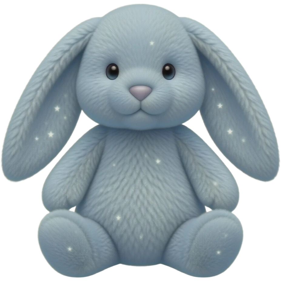 Light blue starry light blue magical bunny jellycat emoji