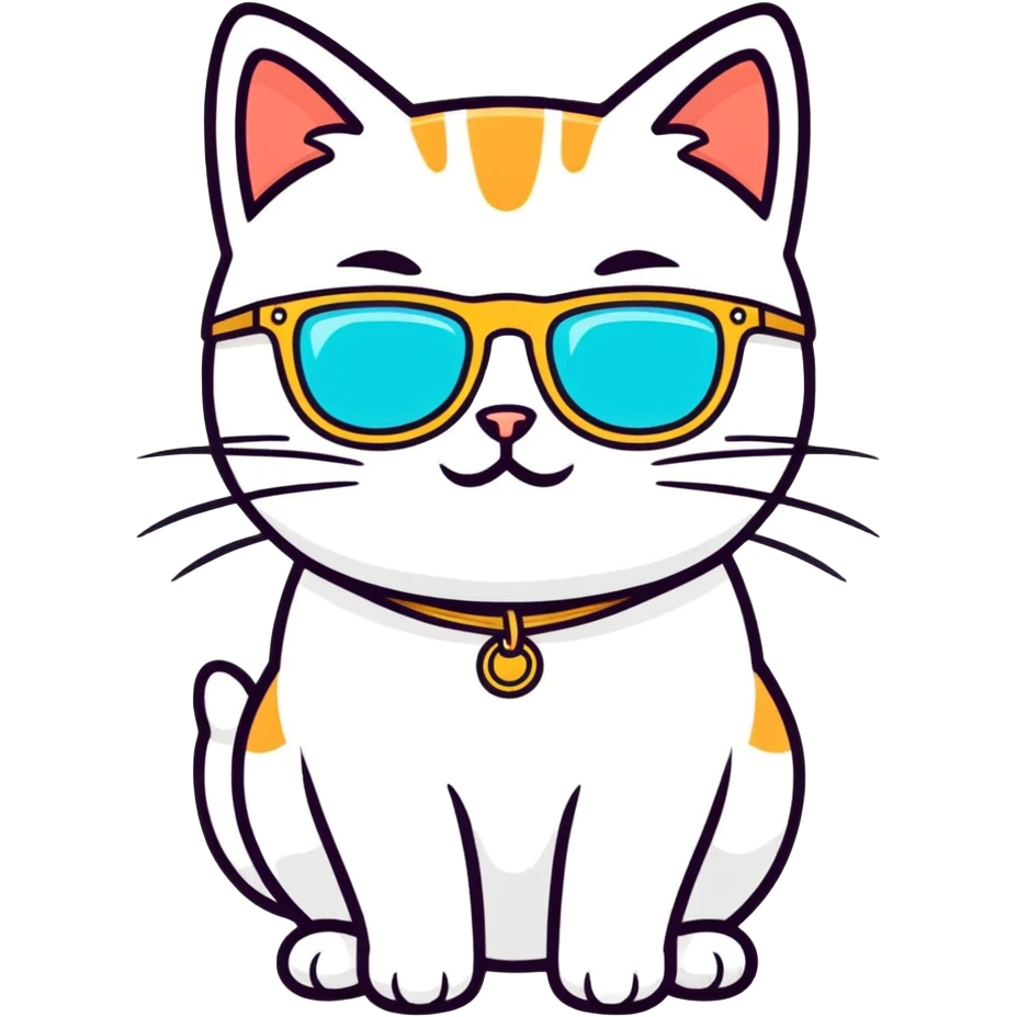 Cat with sunglasses emoji