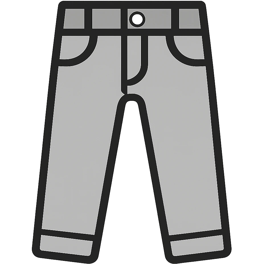 blue denim jeans, minimalist style emoji