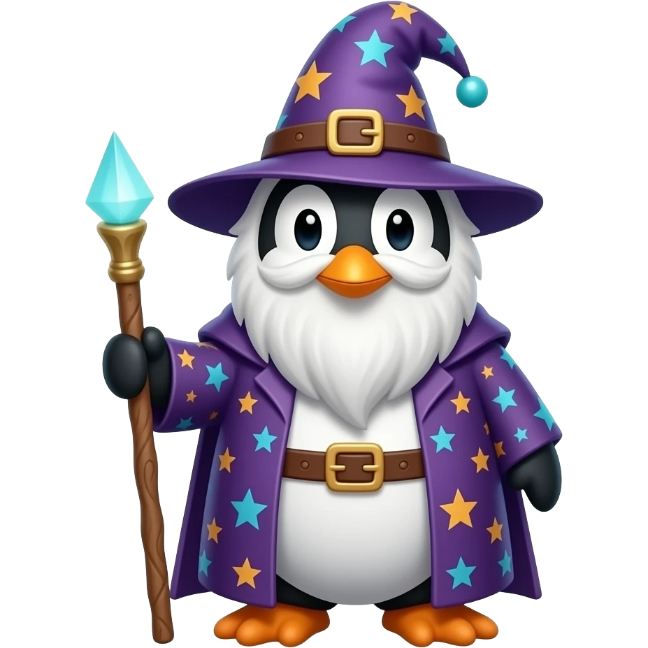 Penguin Wizard emoji