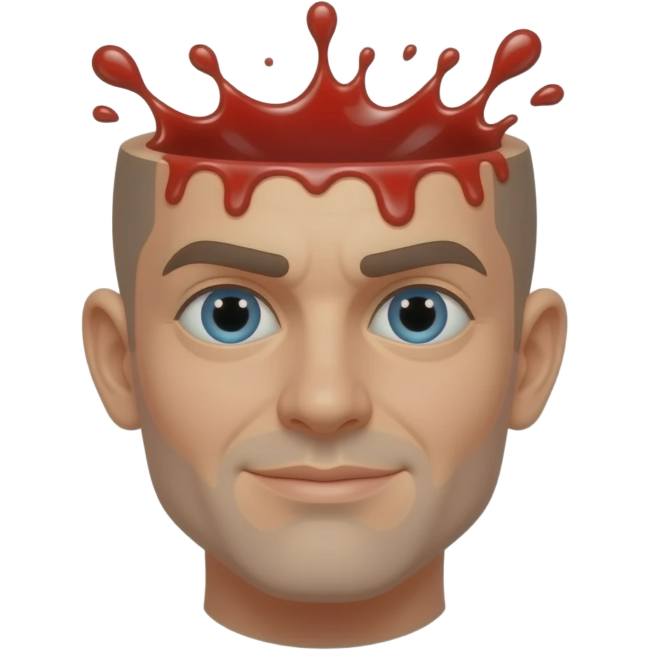 Head cut off blood squirt emoji