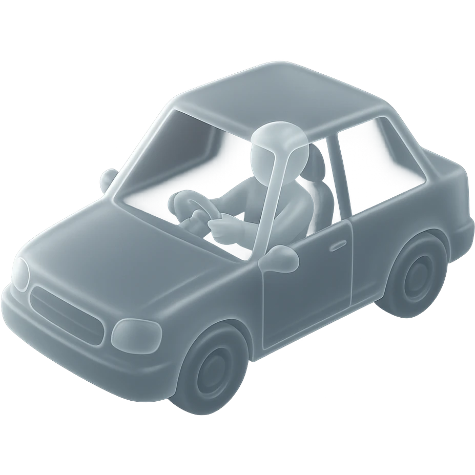 person driving a car emoji