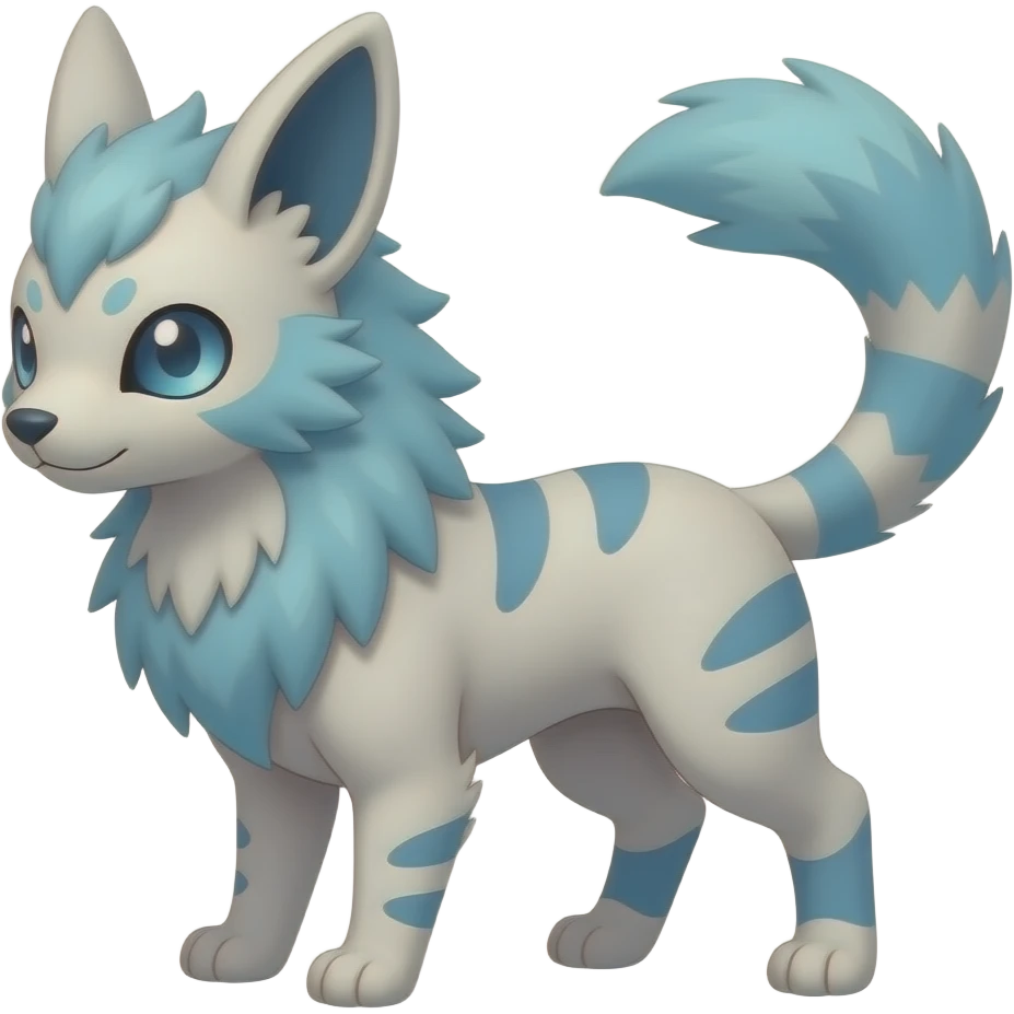Pastel dusky edgy cool textured epic cute rough rowdy feral patterned digitigrade quadrupedal Luxray-Manectric-Sprigatito-Shaymin-Shinx-Fakémon-hybrid emoji