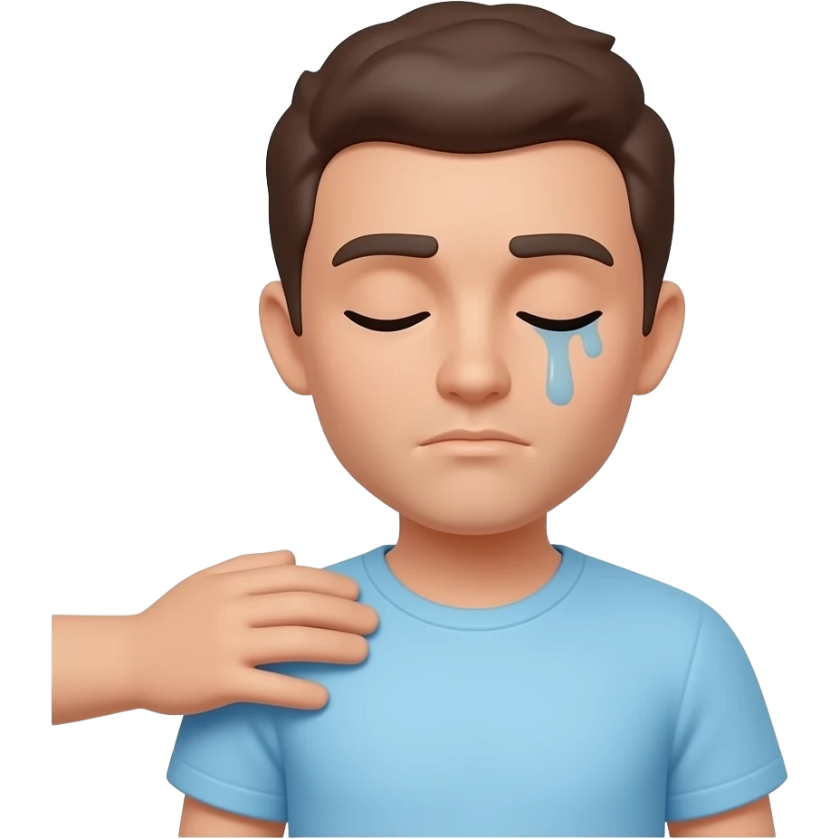 의식 없는 환자 어깨에 손 터치 (일반인) emoji