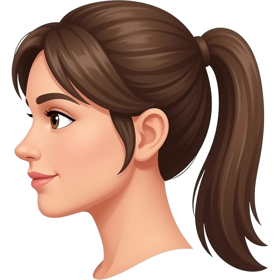 The left profile of a woman emoji