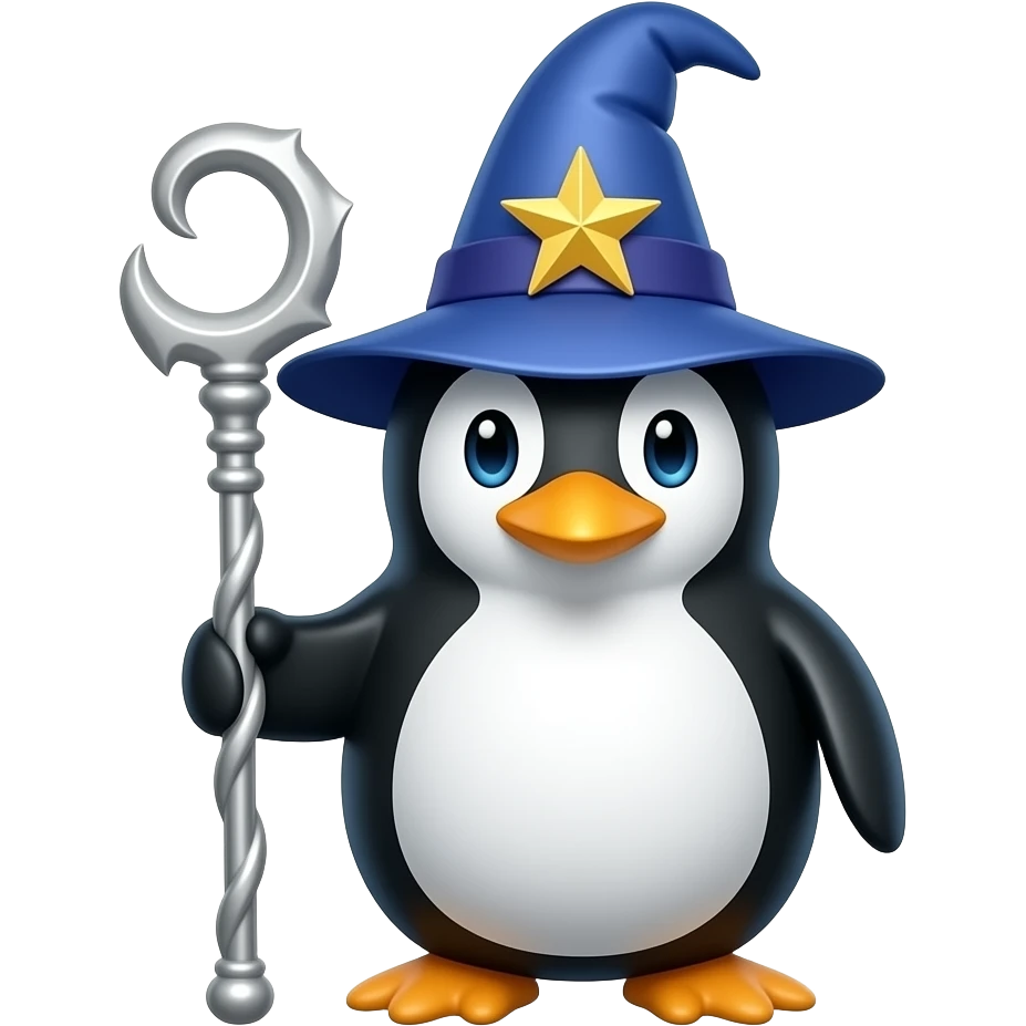 Penguin Wizard emoji