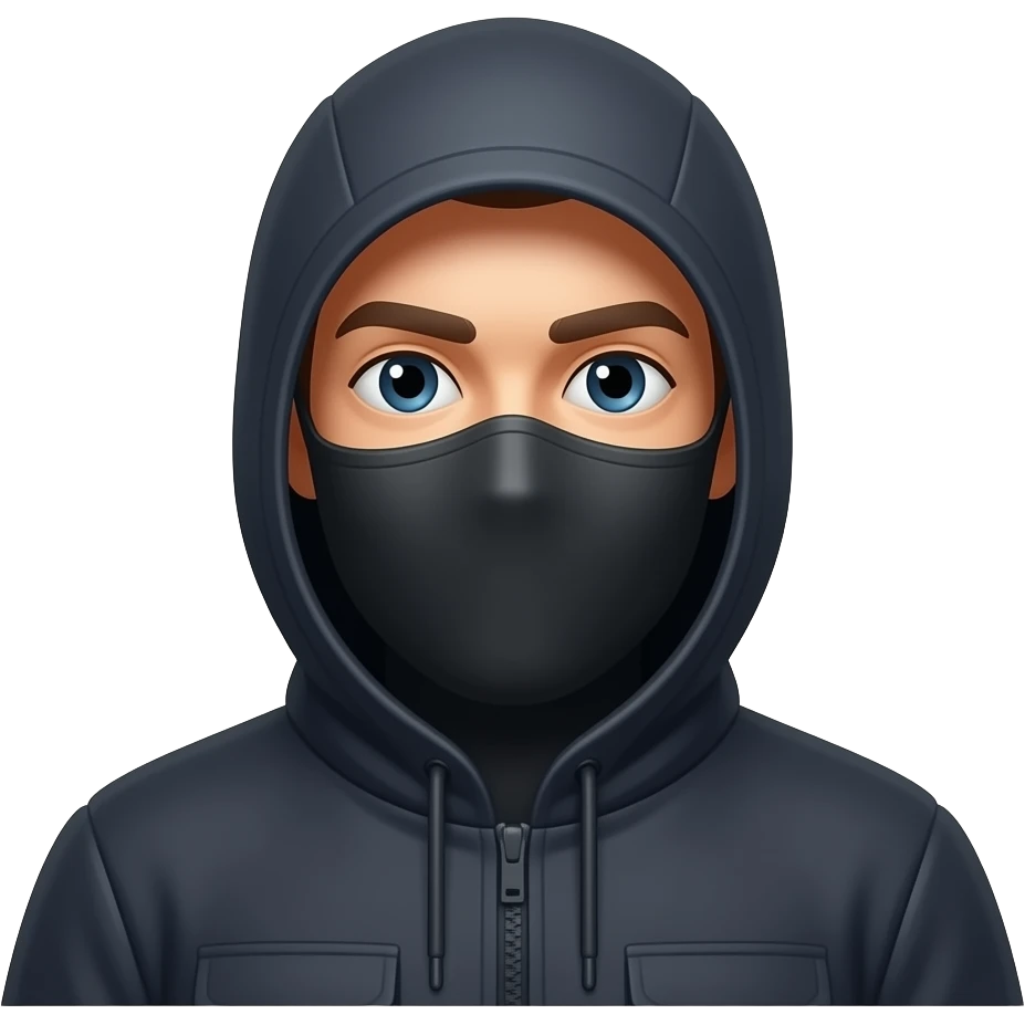 Телефонный мошенник в маске emoji