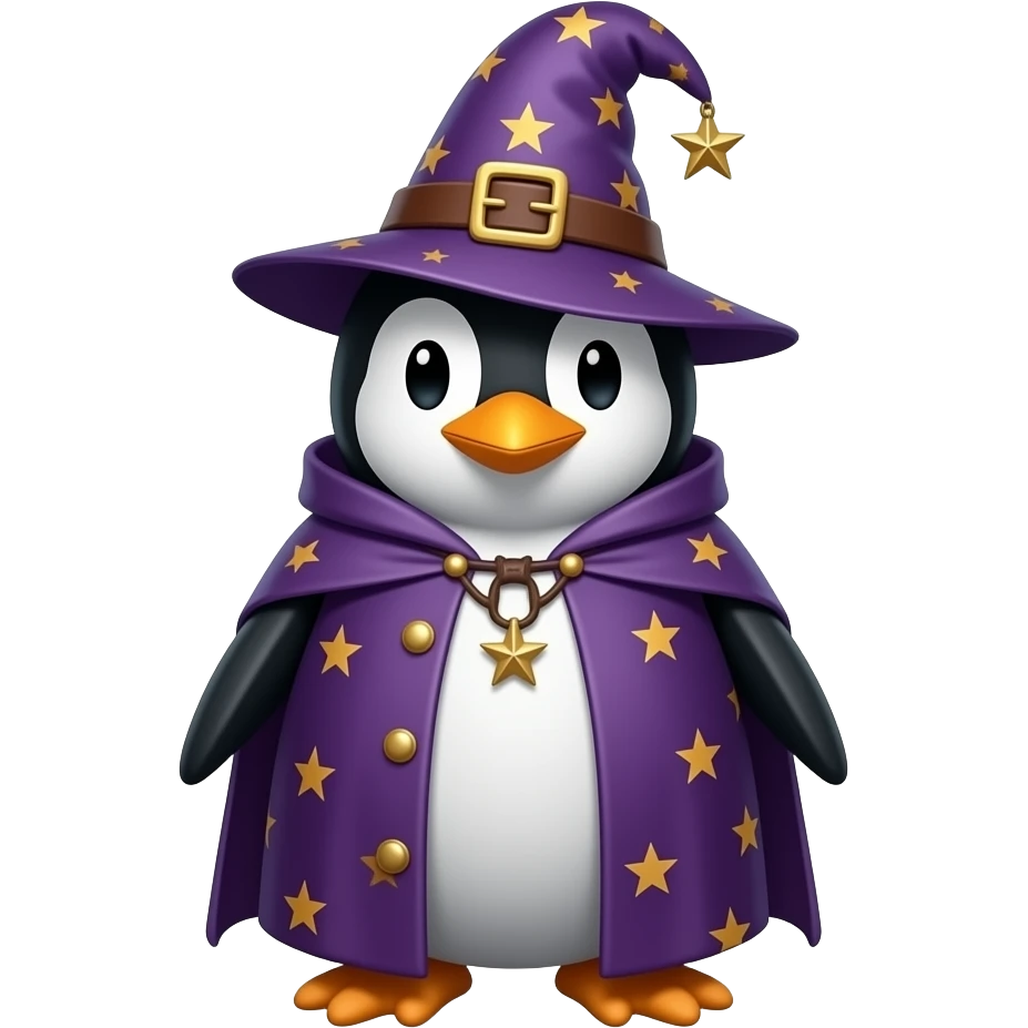 Penguin Wizard emoji