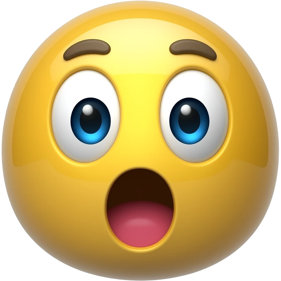 Surprise d ball head emoji