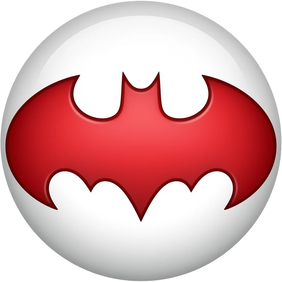 Red bat symbol without background emoji