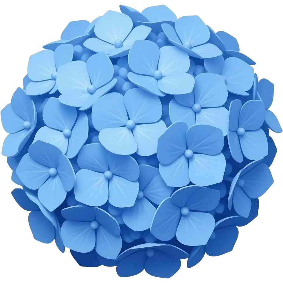 Blue hydrangea emoji