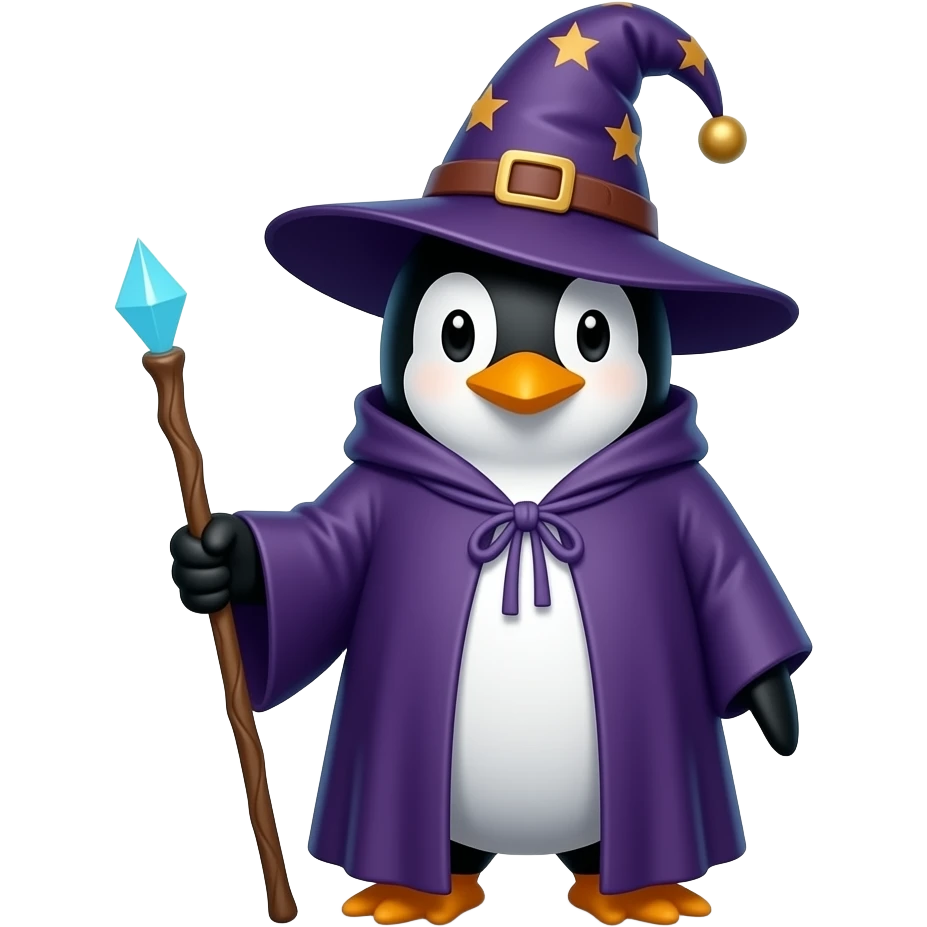 Penguin Wizard emoji
