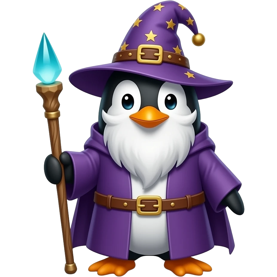 Penguin Wizard emoji