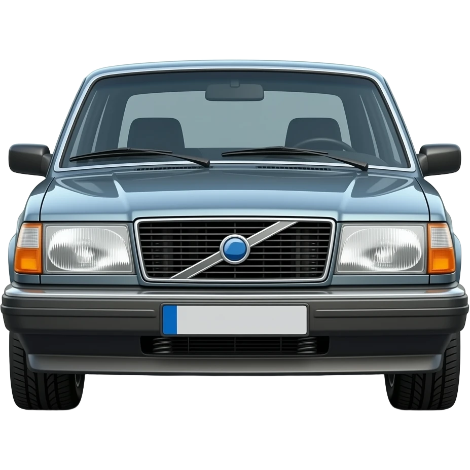 volvo 240, hyper realistic highly detailled emoji