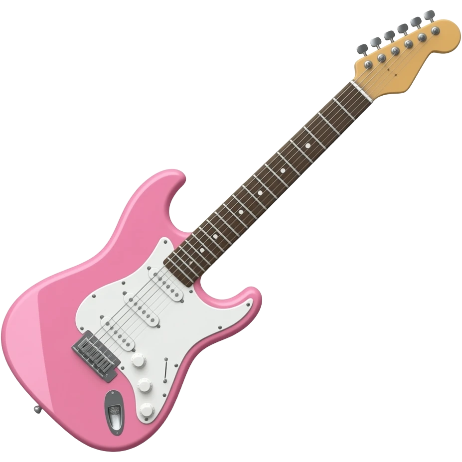 Electric guitar pink pastel Little emoji