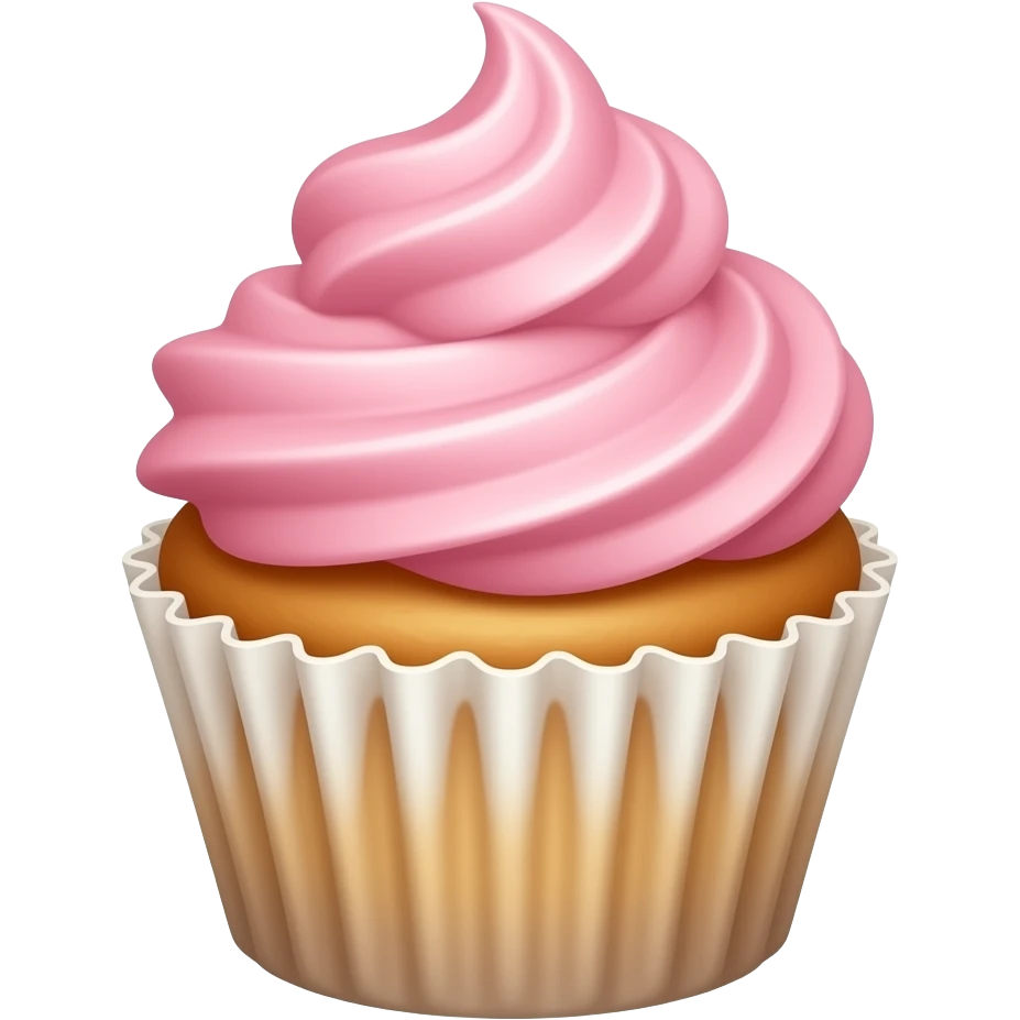 Cupcake with pink icing emoji