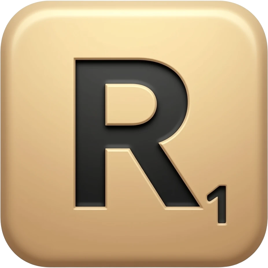 Scrabble letter r emoji