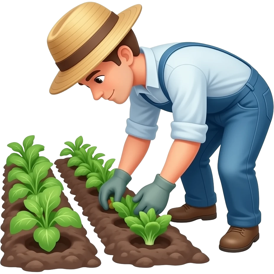 planting rows emoji