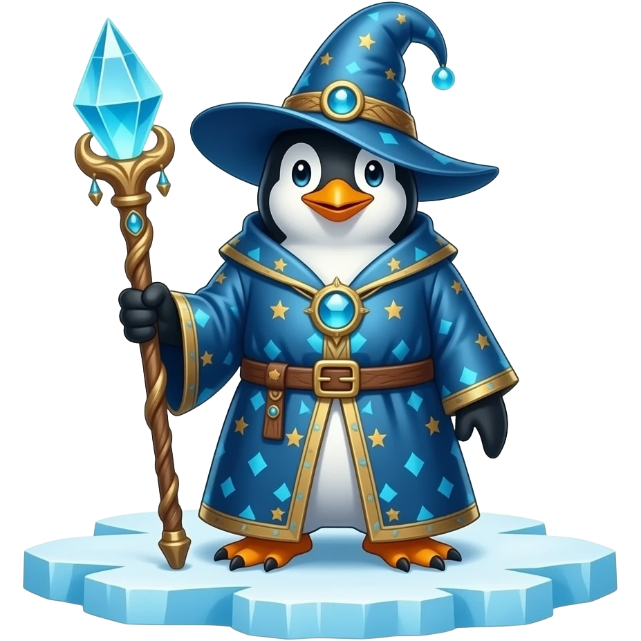 Penguin Wizard emoji