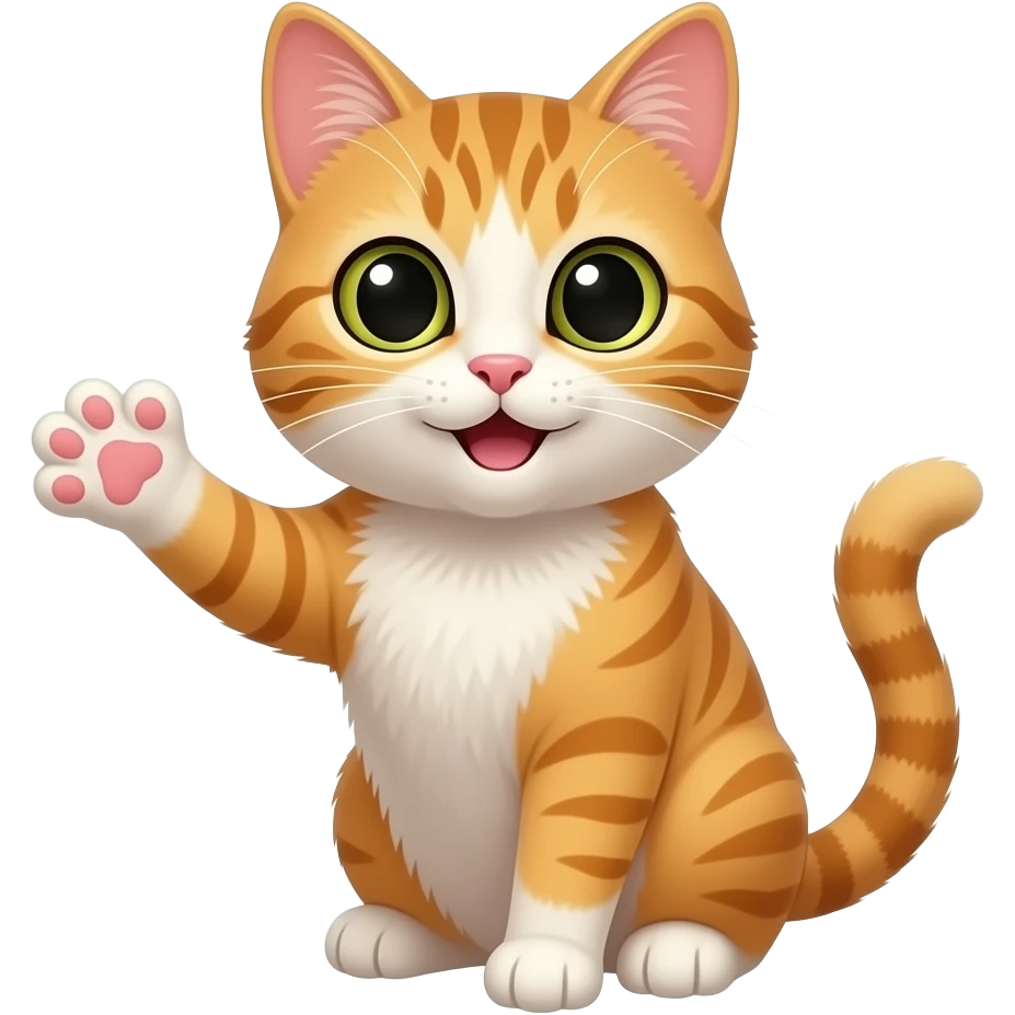 UN gato saludando emoji
