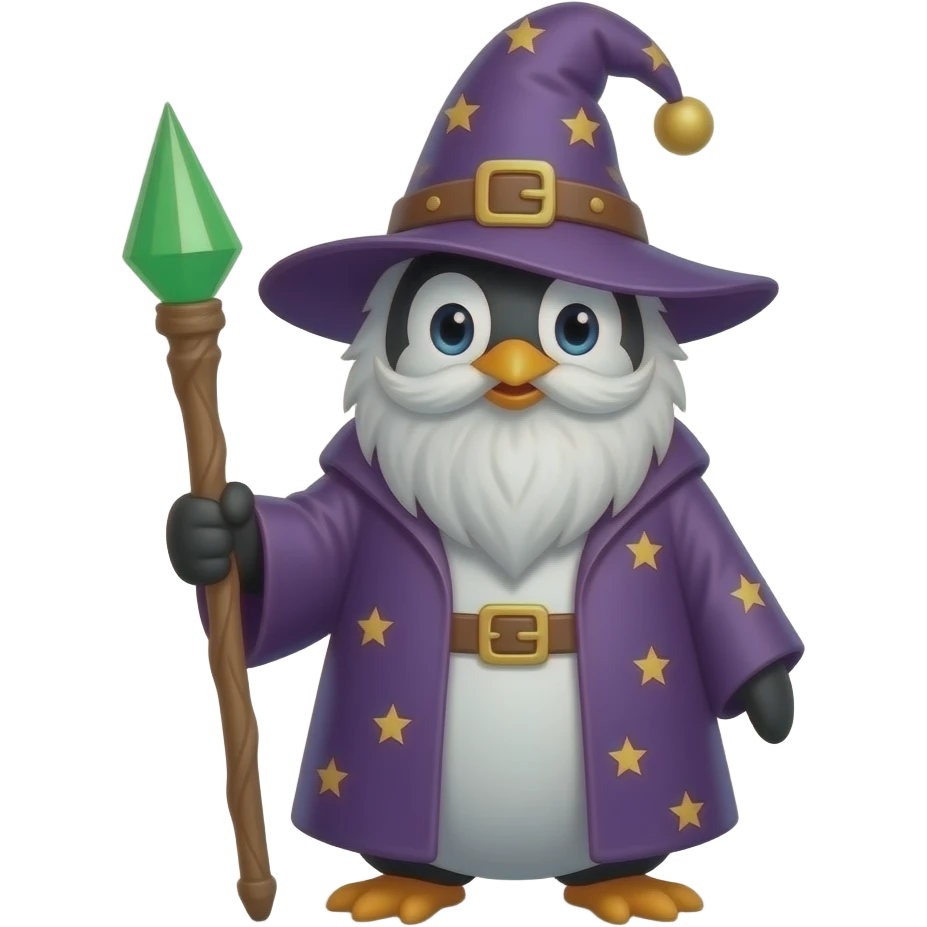 Penguin Wizard emoji