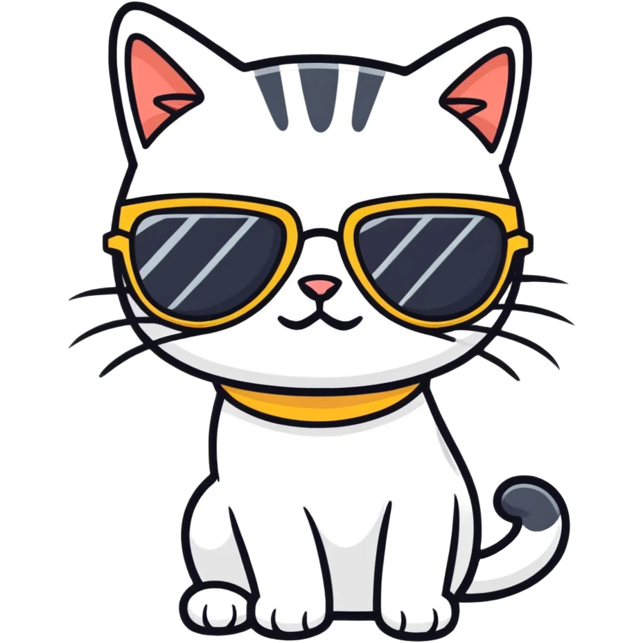 Cat with sunglasses emoji