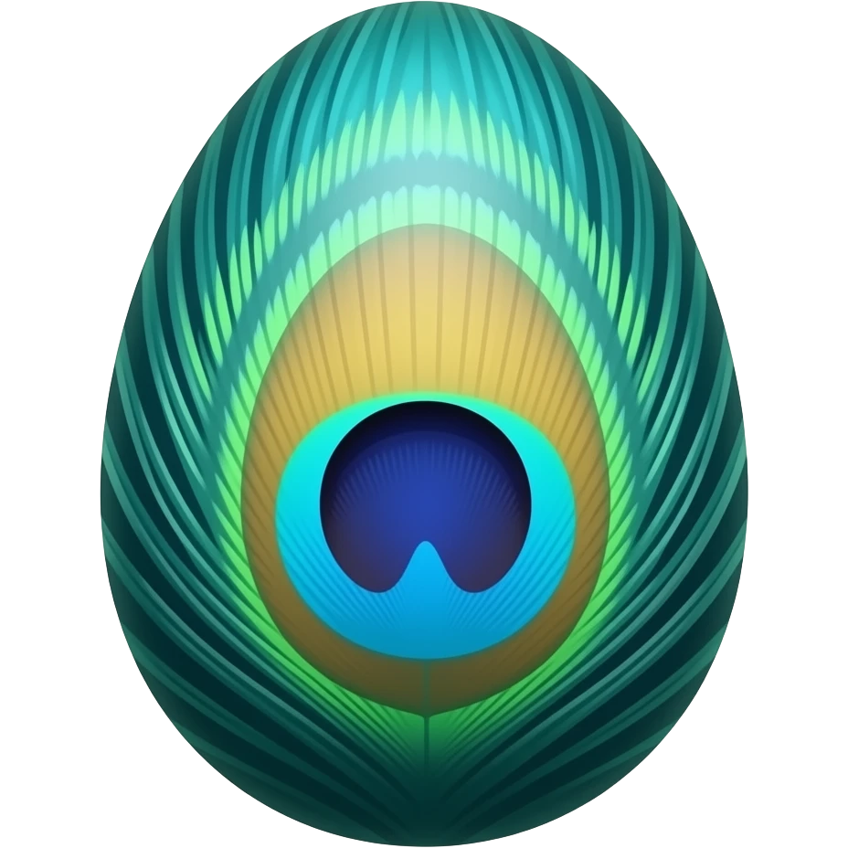 Peacock egg emoji