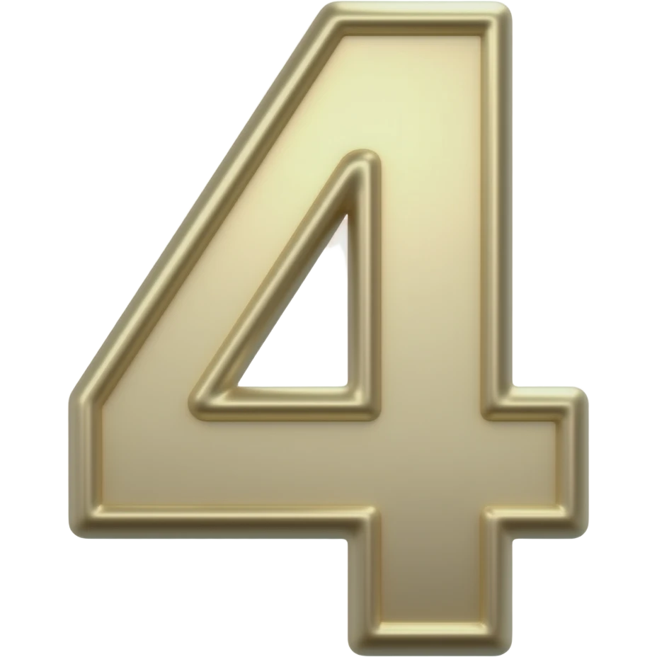Number 4 emoji