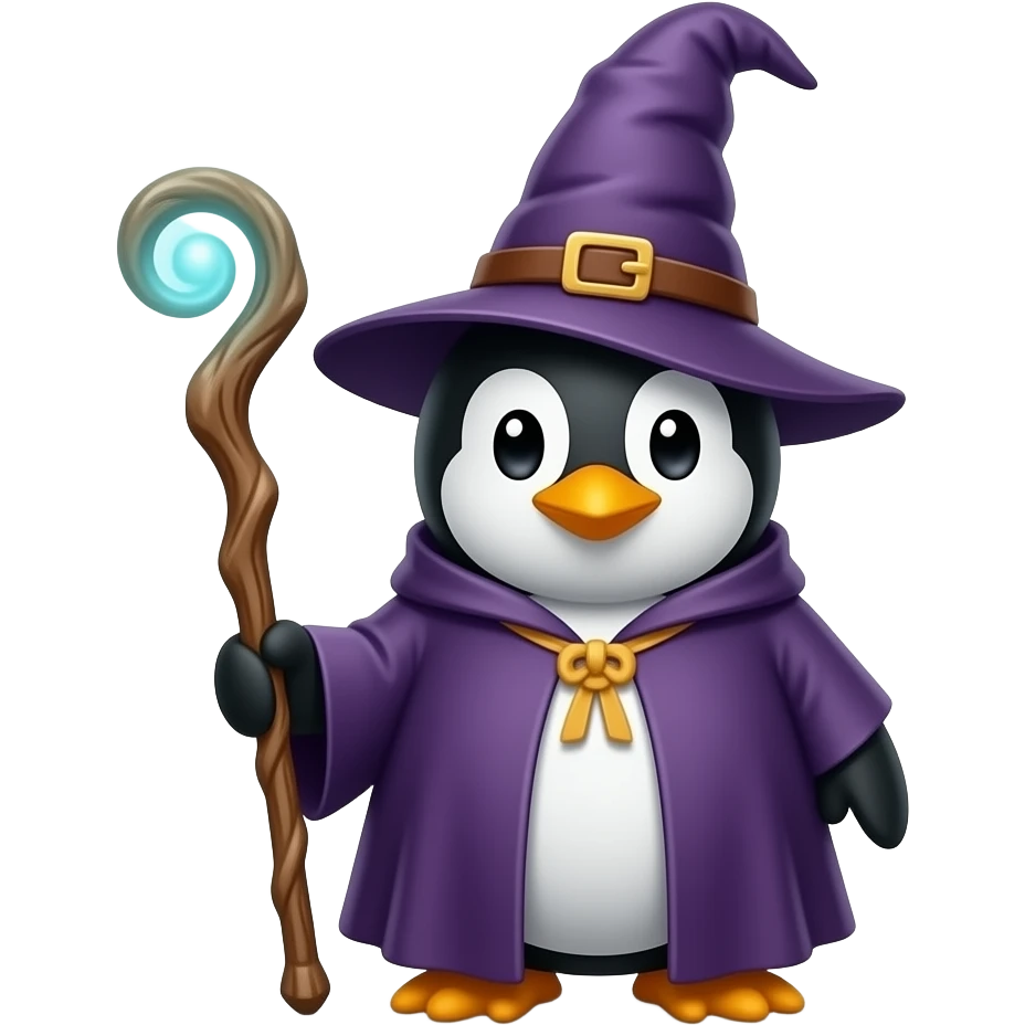 Penguin Wizard emoji