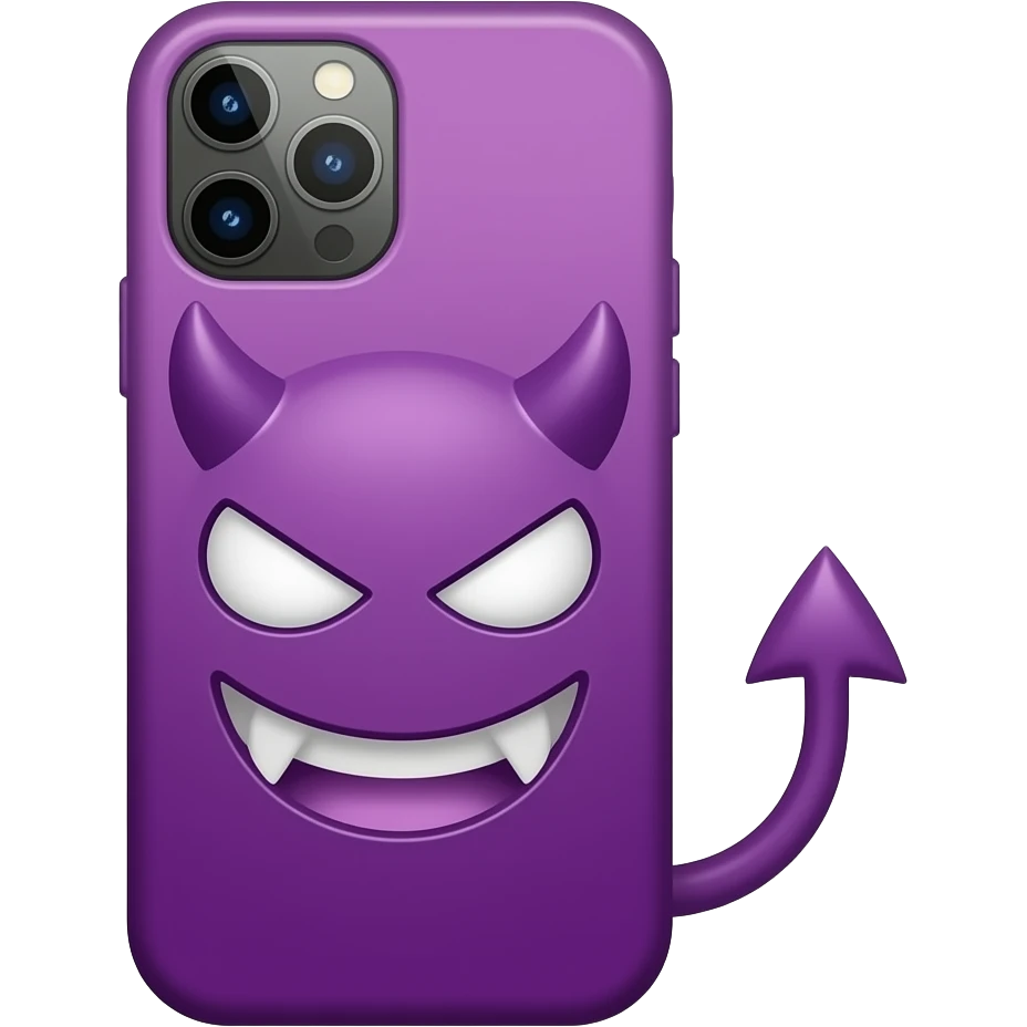 purple iphone devil emoji