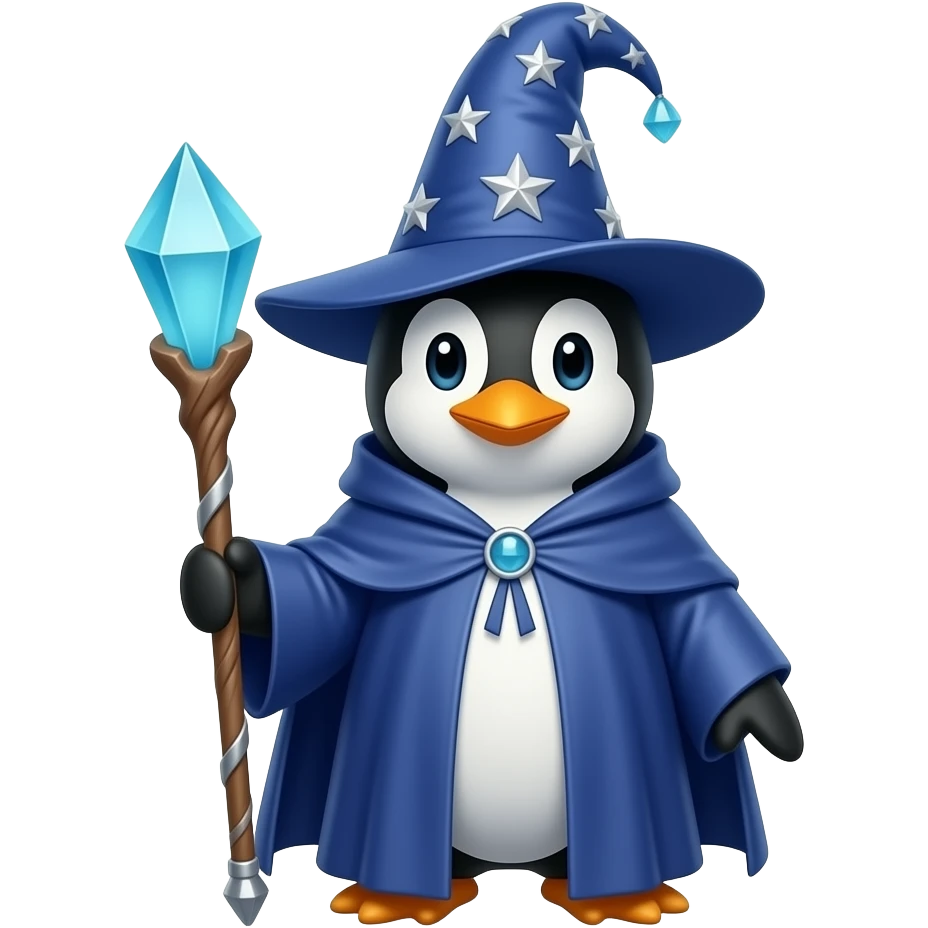 Penguin Wizard emoji