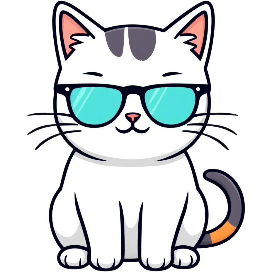 Cat with sunglasses emoji