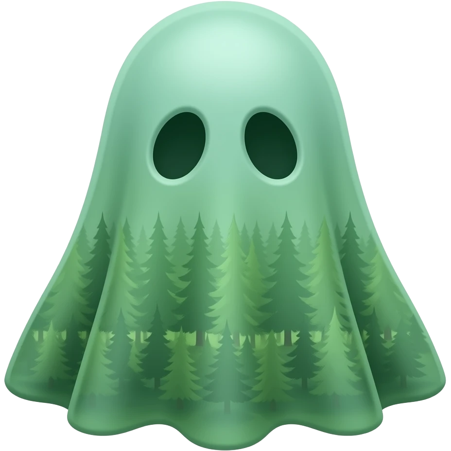 Forest green sheet ghost emoji