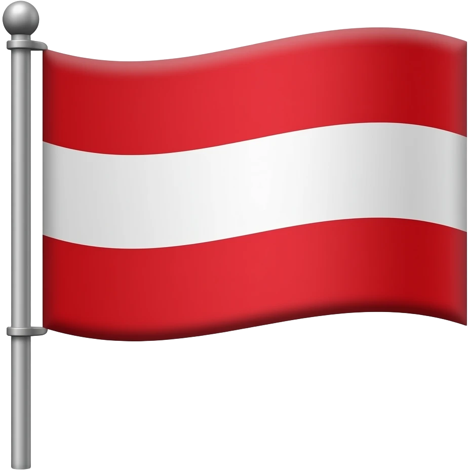 generate a flag pole with the austrian flag waving emoji