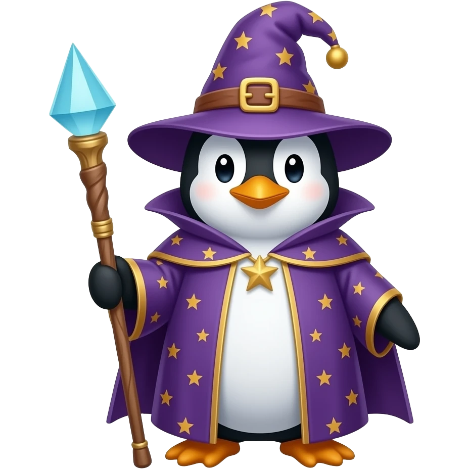 Penguin Wizard emoji