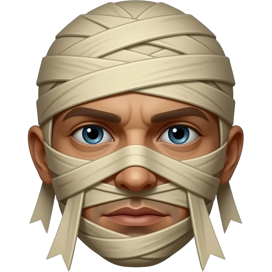 realistic mummy, head only emoji