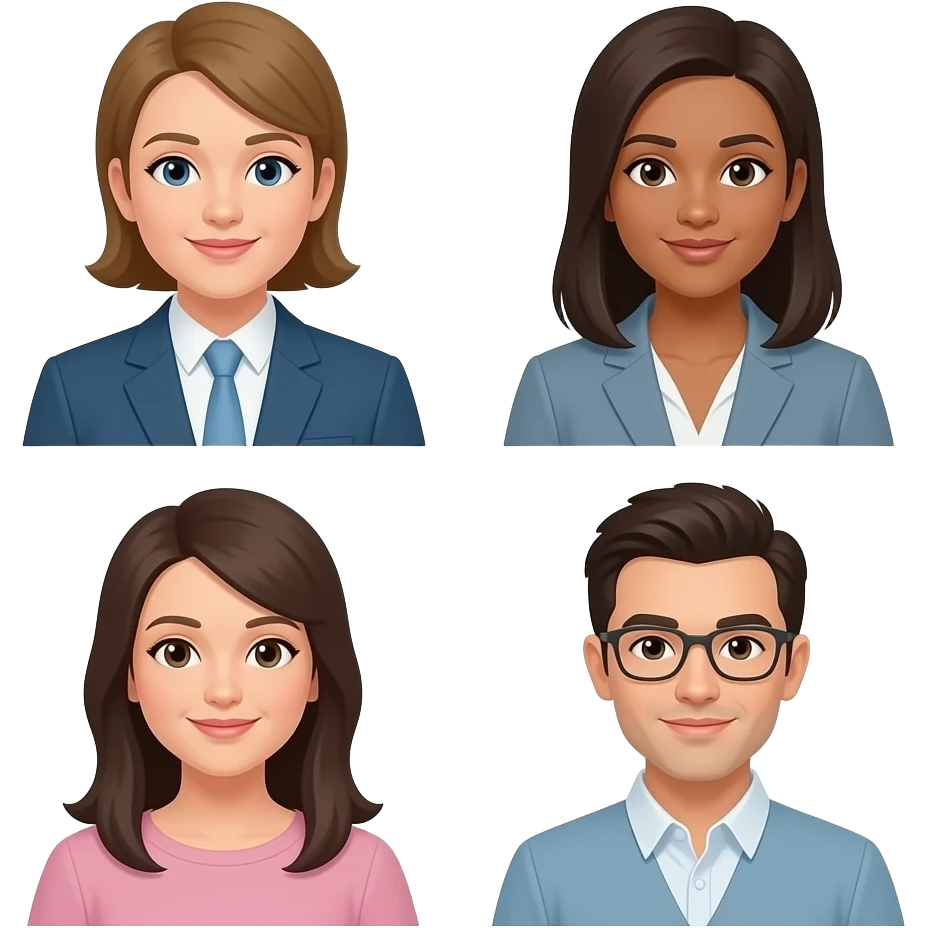 5 personas emoji