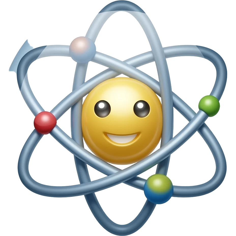 A hydrogen atom emoji