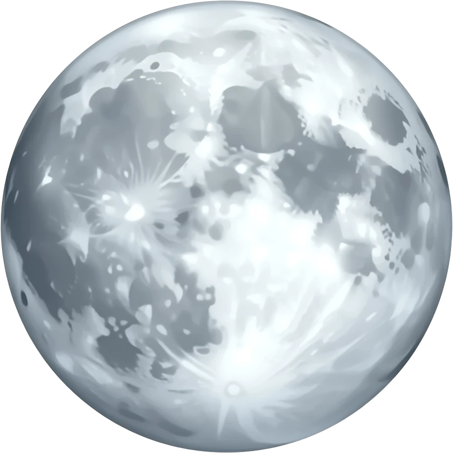 Create high-quality glossy emojis with a vibrant modern style.Make the emojis look premium, shiny, and eye-catching with bright highlights, smooth gradients, soft reflections, and glowing details. moon emoji emoji