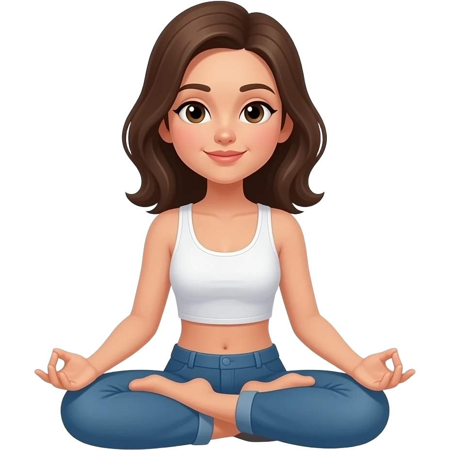 Женщина медитирует emoji
