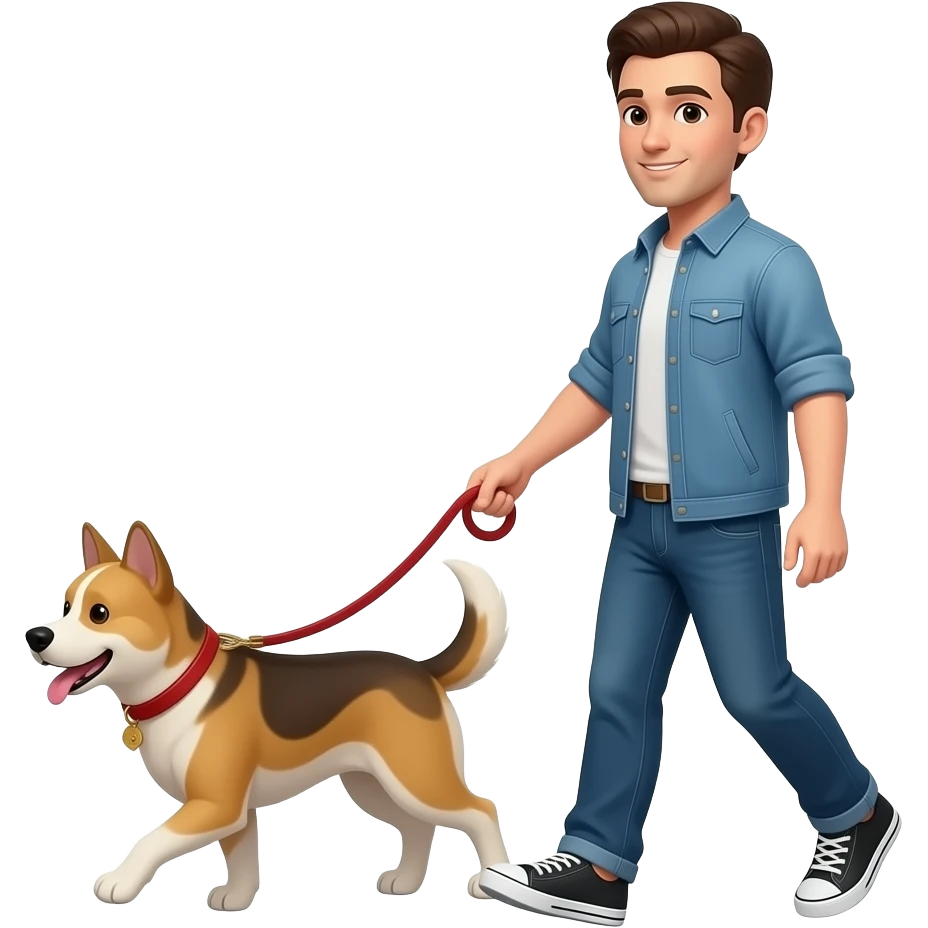 walking dog emoji