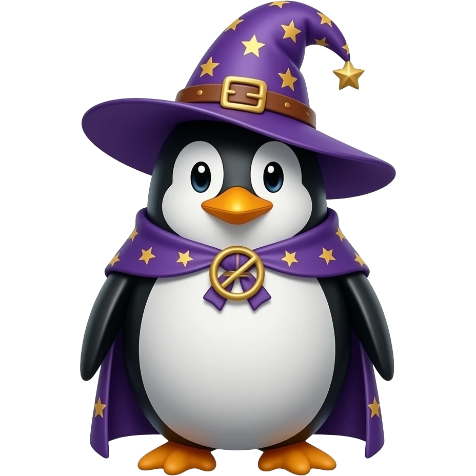 Penguin Wizard emoji