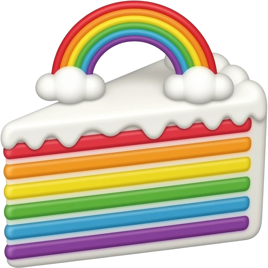 rainbow cake emoji
