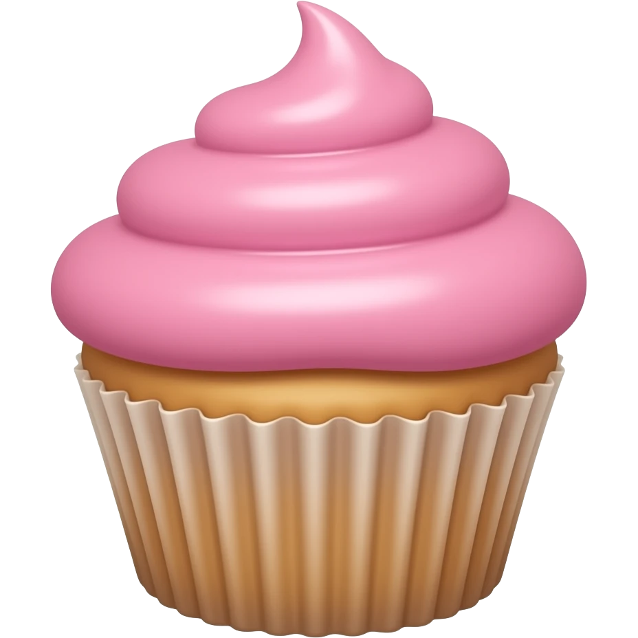 Cupcake with pink icing emoji