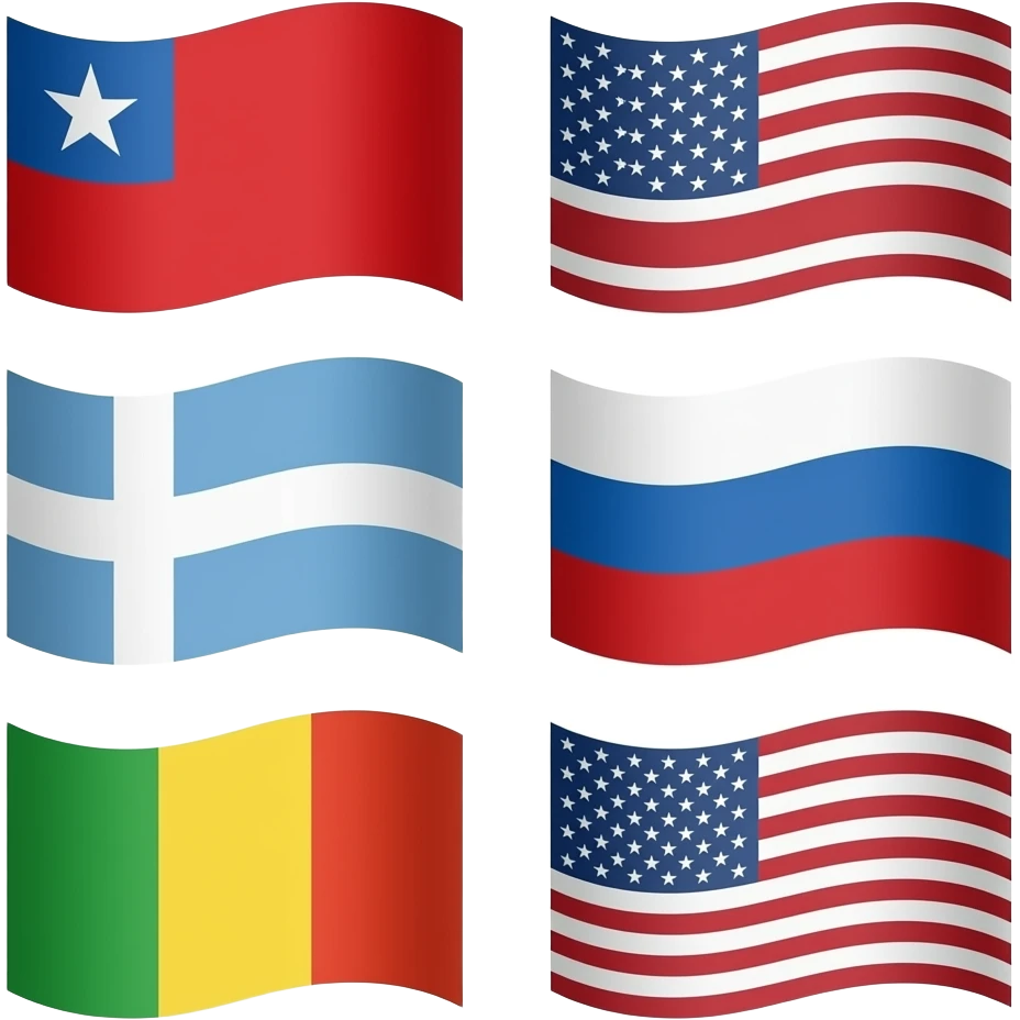 Different flag shapes emoji