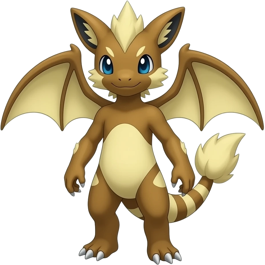 Guilmon-Zorua-Zoroark-Noibat-Absol-Fakémon-Digimon-hybrid, full body detailed emoji