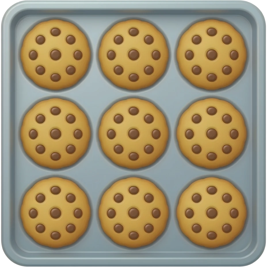 cookies in a robotic tray emoji